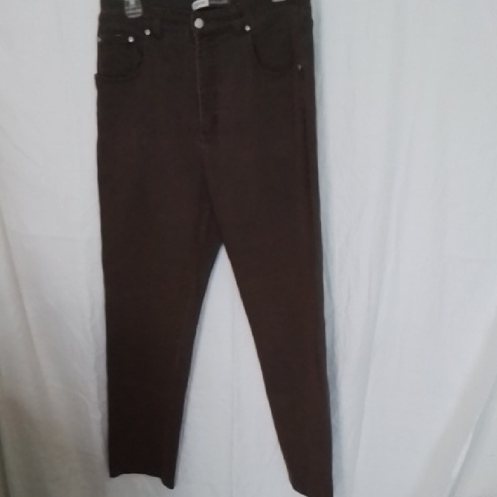 St. John's Bay Chocolate Brown Stretch Jeans Sz 14